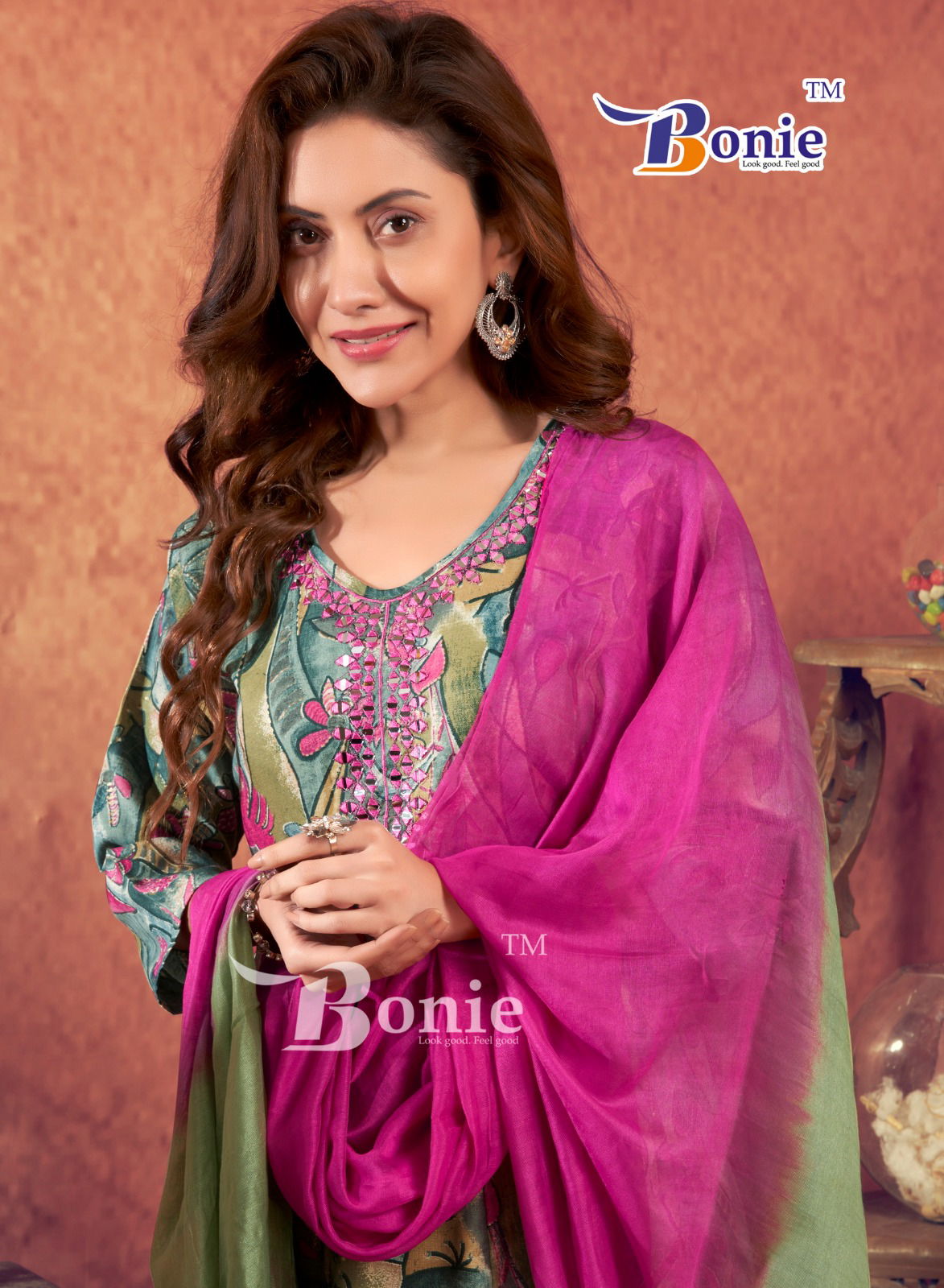 Aneri Vol 3 By Bonie Printed Anarkali Kurti With Bottom Dupatta Wholesale Price In Surat
